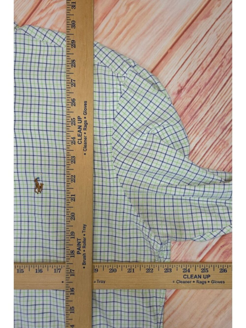 Ralph Lauren Slim Fit Green Plaid Button-Down Shirt Size XL - Picture 8 of 8